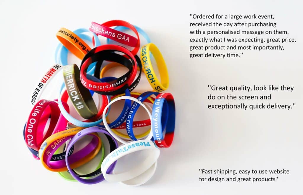 ¿Qué opinas sobre las pulseras de silicona impresas?