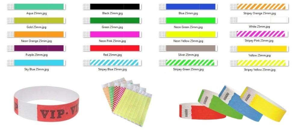 Plain Tyvek Wristbands