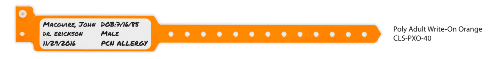 Pulseras hospitalarias