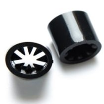 Pulsera de tela cuadrada negra