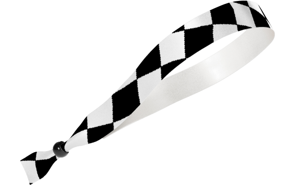 Pulsera de tela cuadrada negra