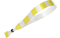 Tela amarilla con rayas blancas