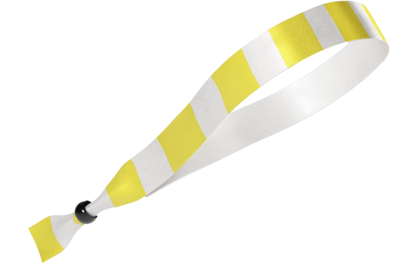 Tela amarilla con rayas blancas