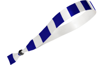 Tela azul con rayas blancas