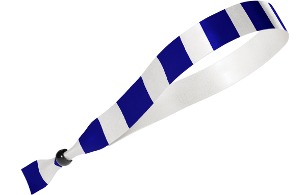 Tela azul con rayas blancas