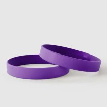 Morado Liso - Pulseras de Silicona Lisas