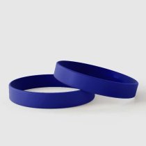 Azul oscuro liso - Pulseras de silicona lisas