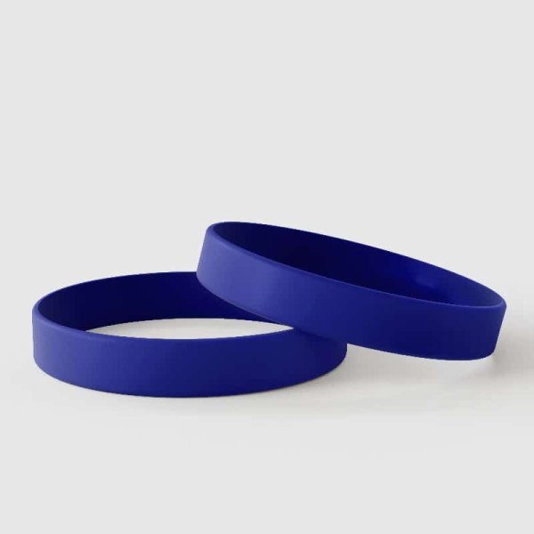 Azul oscuro liso - Pulseras de silicona lisas