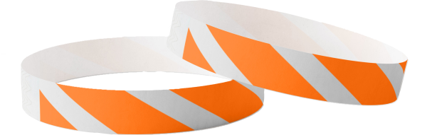 Tyvek liso naranja a rayas