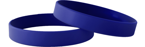 Azul oscuro liso - Pulseras de silicona lisas