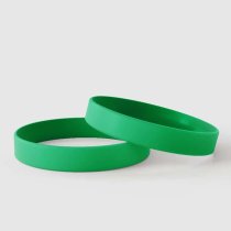 Verde liso - Pulseras de silicona lisas