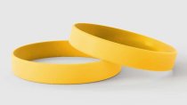 Amarillo liso - Pulseras de silicona lisas